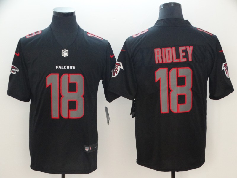 Men's Atlanta Falcons Calvin Ridley #18 Black Jersey